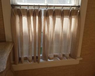 Burlap-hue window treatments