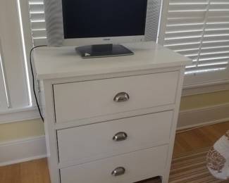 3-drawer dresser; TV