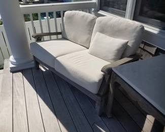 Teak loveseat