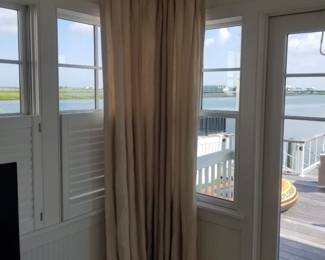 Burlap-hue window treatments
