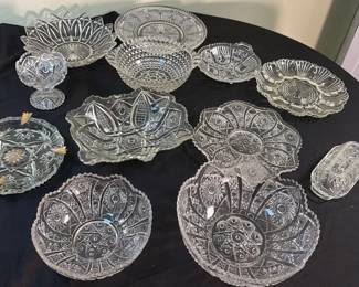 Cut Glass Lot Anchor Hocking Imperial Glass More