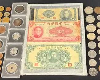 Foreign Money, Assortment, Coins, And Bills