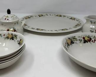 Royal Doultan Fine China Miramont Oval Serving Bowl Platter Cream Sugar Fruit Bowls