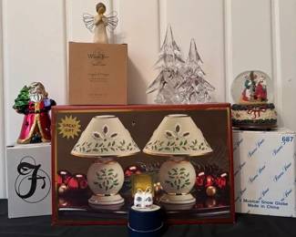 Christmas Decor By Lenox, Willow Tree, Princess House, Fenton, And More