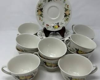 RoyalDoulton Miramont Set Of 12 TeacupsSaucers