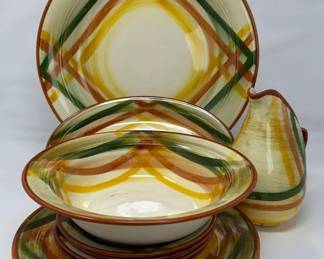 Vernonware Hand Painted Home Spun Platter, Pitcher, And More
