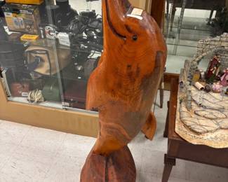 Wooden Dolphin Decor
