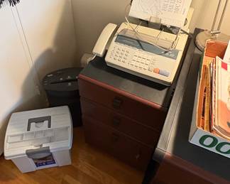 Filing Cabinet & Fax Machine 