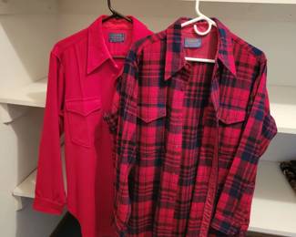 Pendleton Red Wool Shirts