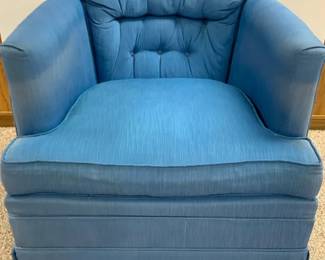 Blue Barrel Back Chair