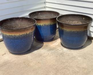 Three Large Planters