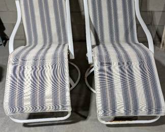 Two Vintage Lounge Outdoor Chairs