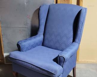 Blue Wingback Chair