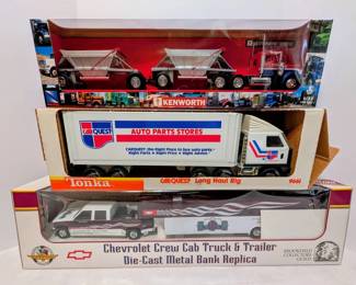 Two Vtg. Semi Trailer Indy Truck Trailer All NIB