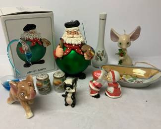 Kissing Santa, Artist Santa, Salt Pepper Plus More