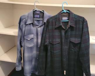 Pendleton Blue Wool Shirts