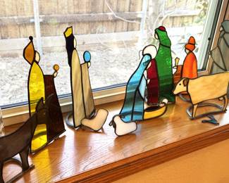 Stained Glass nativity scene