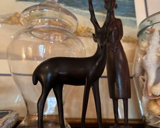 Carved Ebony wood figurines