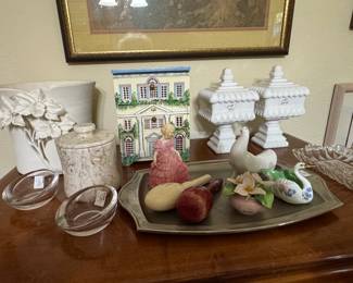 Porcelain from Canada, Spain, England, Milk Glass