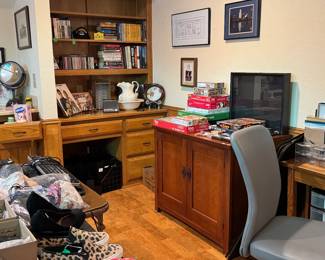 Office cabinet, chair, supplies and more