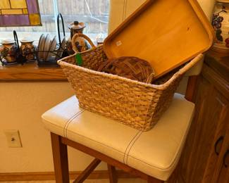 Bar chair and basket