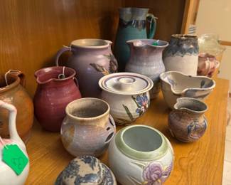 Large collection of Thrown Pottery by Local Artist