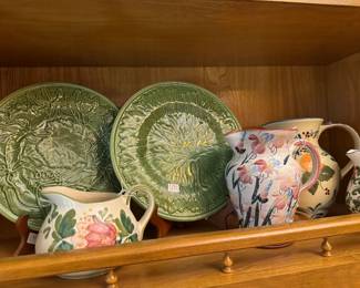 Collection of pitchers made in Italy and Portugal