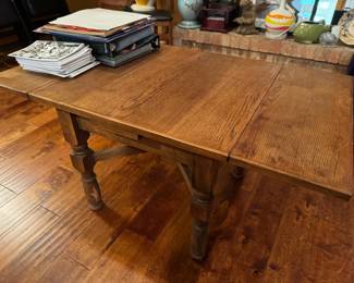 Oak Coffee Table with sides that insert to make smaller