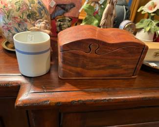 Mystery puzzle box, black walnut