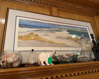 Water color beach scene artwork