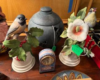 Boehm black capped chicadee and yellow throated warbler