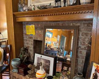 Fireplace displaying amazing treasures