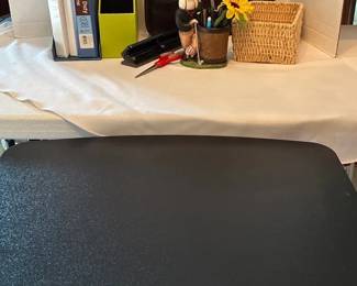 Folding Work Table, Binders, Bulldog Pencil Holder