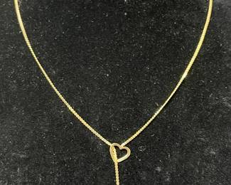 14K Gold Heart Necklace