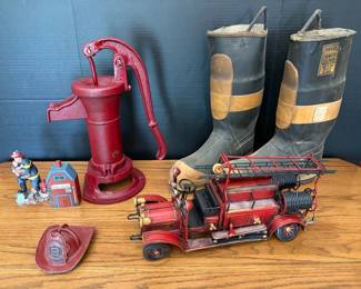 Firefighters Boots and Decor