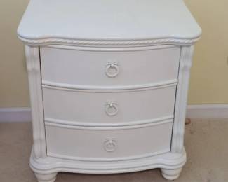 American Signature White Bedside Table