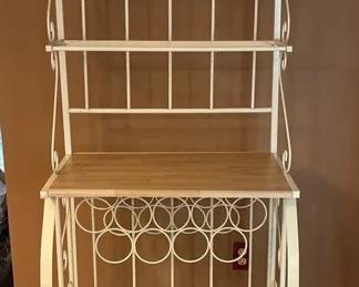 White Metal Bakers Rack