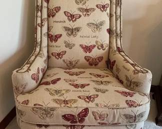 04 LaZBoy Butterfly Wingback Chair