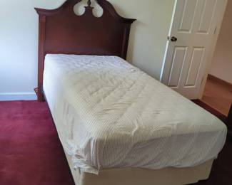 Twin Sized Wooden Bed, Frame and Headboard