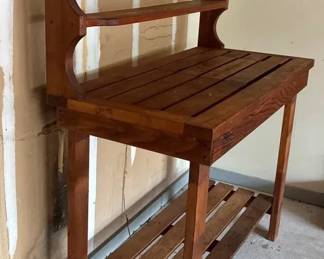Wooden Potters Bench