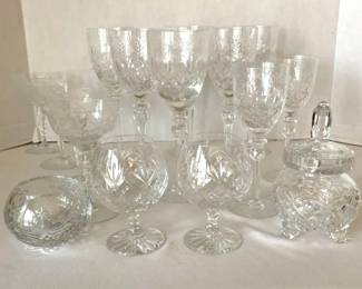 Rogaska Crystal Water And Wine Goblets And More