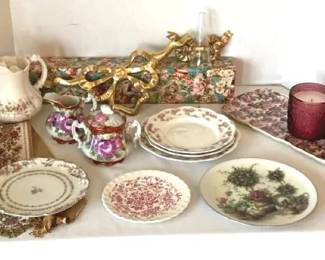 Vintage Plates, Creamers, Sugar Bowls, and More