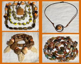 Great Costume Jewelry; Real Stone Beads