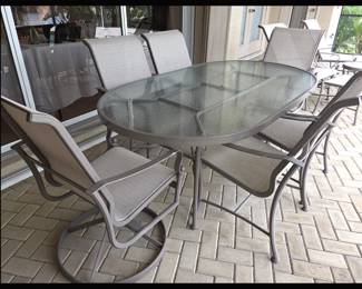 Lovely Lanai Set with 6 Chairs; All the Lanai Furniture Matches
