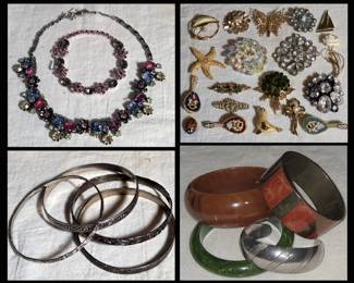 Nice Costume Jewelry including Sterling Bangles