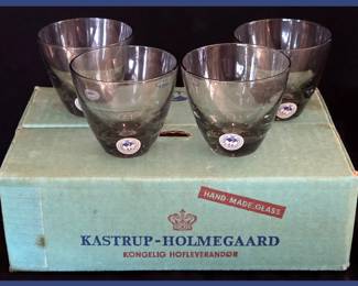 Kastrup-Holmgaard Mid Century Modern Glasses in Original Box; There are More