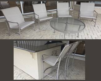 Lanai Chairs Table and Bar Stools All Match