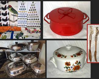 Kitchen Towels, Dansk Pot, Lots of Great Pots & Pans and French Pot 