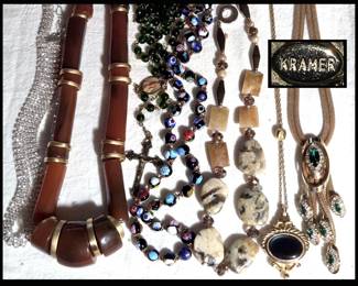 Lots of Nice Costume Jewelry Necklaces including a Great Kramer Necklace 