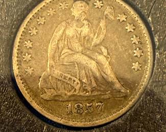 1857 Seated Liberty Half Dime
